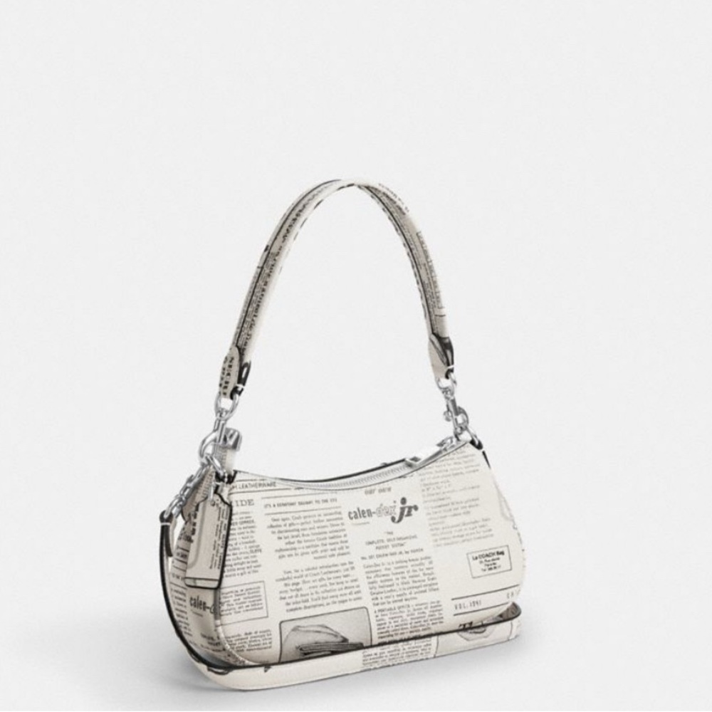 NWT Coach Ashton Shoulder Bag With Newspaper Print CDC12 - Picture 2 of 15